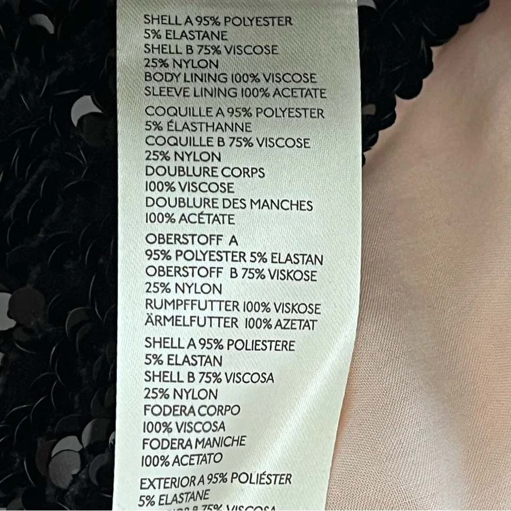 Maeve from Anthropologie Black Sequin Cropped Moto Jacket - Picture 9 of 12